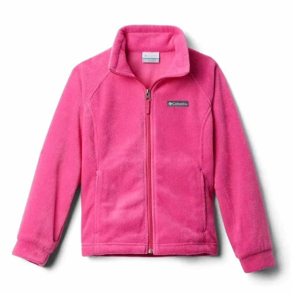 Columbia Benton Springs Fleece zip up Jacket pink youth size L 14-16